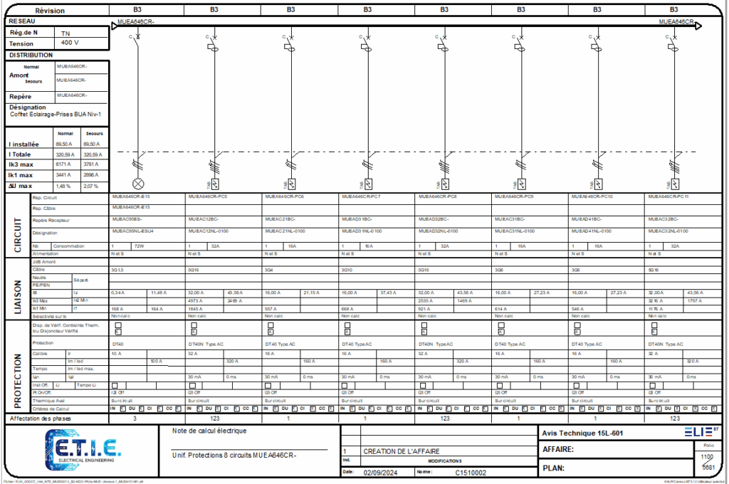 réalisations en ingénierie électrique